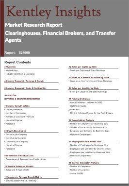 Clearinghouses Financial Brokers Transfer Agents Industry Market Research Report