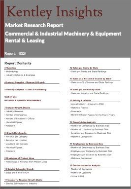 Commercial Industrial Machinery Equipment Rental Leasing Industry Market Research Report
