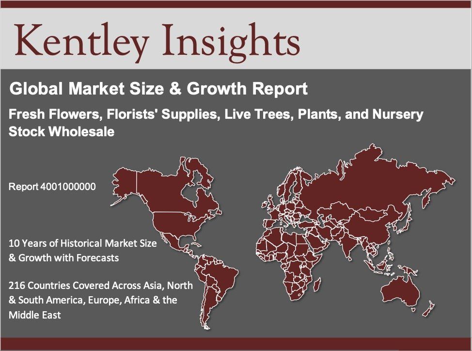 fresh flowers, florists' supplies, live trees, plants, and nursery stock wholesale global market size 