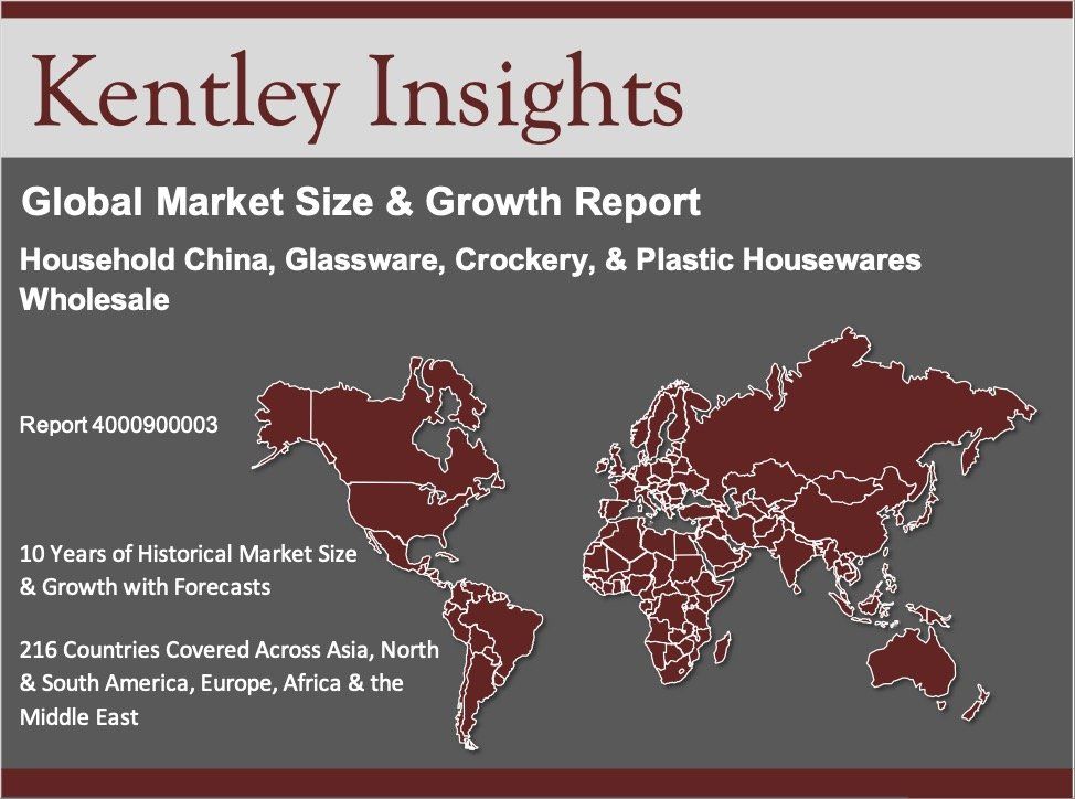 household china, glassware, crockery, & plastic housewares wholesale global market size 