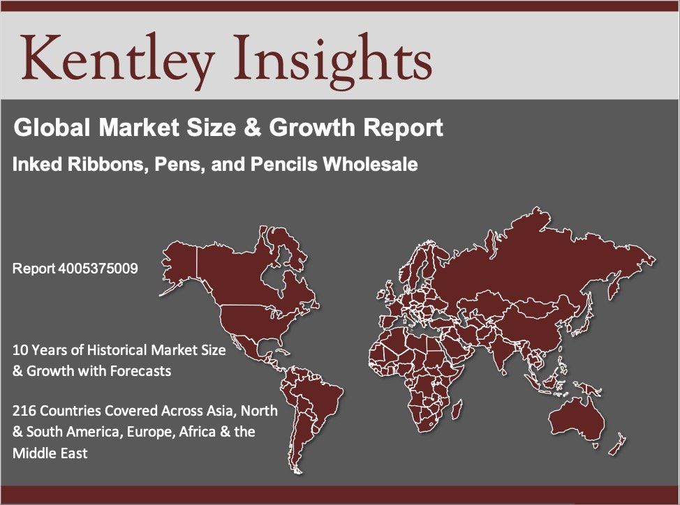 inked ribbons, pens, and pencils wholesale global market size 