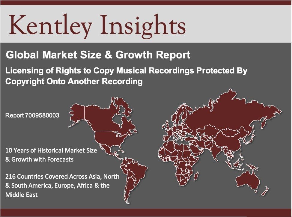 licensing of rights to copy musical recordings protected by copyright onto another recording market size and growth research report