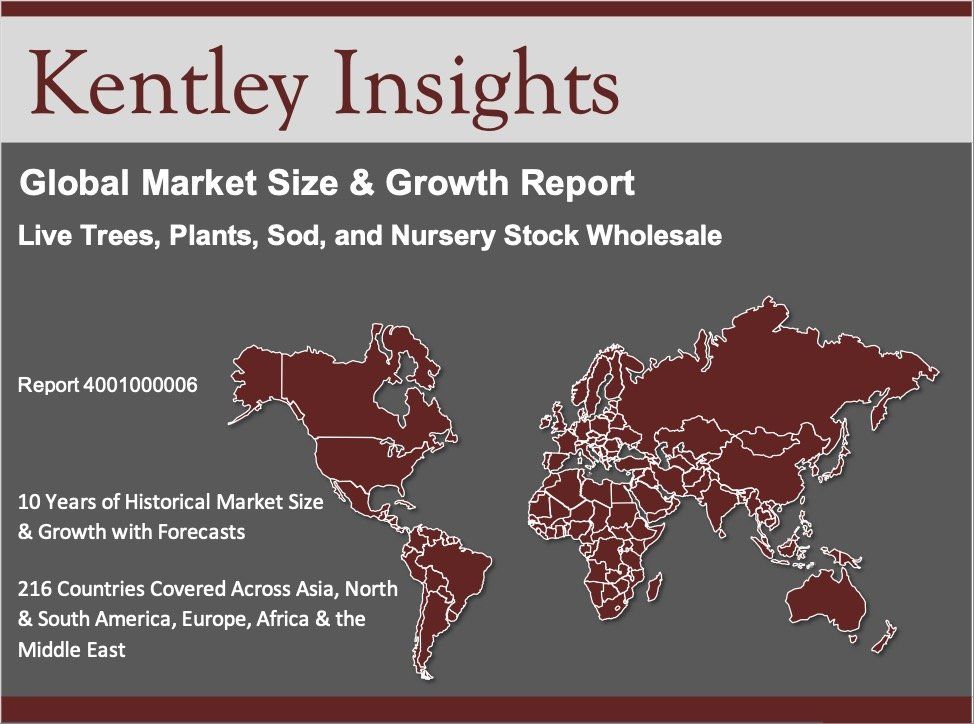 live trees, plants, sod, and nursery stock wholesale global market size 