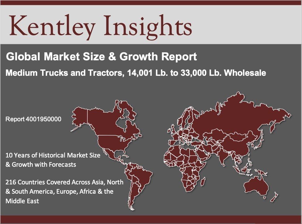 medium trucks and tractors, 14,001 lb. to 33,000 lb. wholesale global market size 